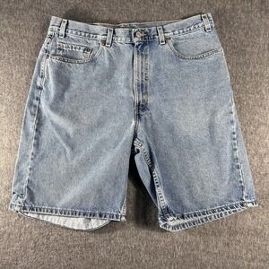 Vintage Levi's 550 Shorts Mens 38 Blue Y2K Baggy Skater Relaxed Denim